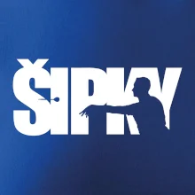Šipky - nápis se šipkařem