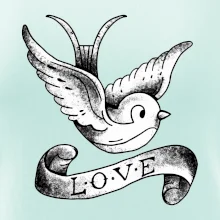 Love holubice - kreslená