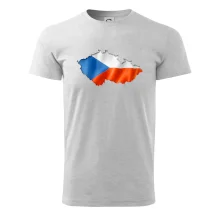 Česká vlajka v obrysu republiky