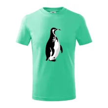 Tučňák černobílý z boku