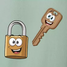 Parové triko - Zámek a klíč