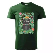 Kočka s květy malovaná