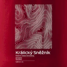 Králický Sněžník - vrstevnice v obdélníku