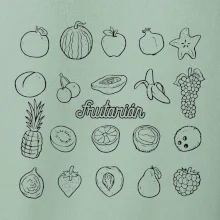 Frutarián ovoce ve čtverci