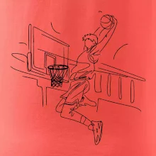 Basketbalista jedním tahem - výskok