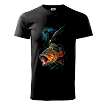 Ryba s otevřenou tlamou a potápěč