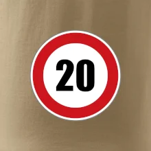 Dopravní značka - omezení rychlosti 20