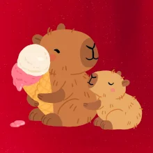 Kapybara se zmrzlinou