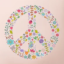 Peace symbol lístečky
