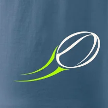 Minimalistický ragbyový míč v pohybu