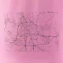 Černobílá mapa Brno