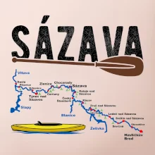 Mapa řeky Sázavy