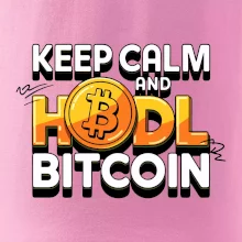 3D nápis Keep Calm and HODL Bitcoin