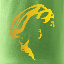 Hlava cyklista zlatá