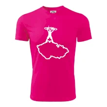 Mapa ČR - cyklista na prsou