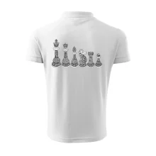 Šachové figurky v řadě - kreslené