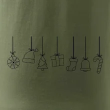 Rodinná vánoční trička  - Vánoční ozdoby na provázku