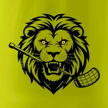 Floorball - Lev s hokejkou v tlamě