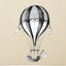 Horkovzdušný balón  kreslený