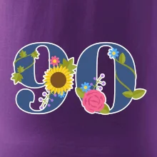 Květinové číslo kreslené - 90