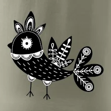 Ptáček černobílý folklór