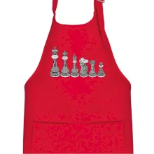 Šachové figurky v řadě - kreslené