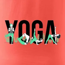 Yoga nápis barevný