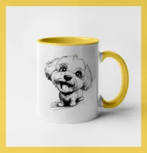 Černobílá karikatura Bišonek