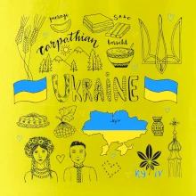 Ukrajina folklor - kreslené obrázky