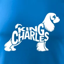 Kavalír king Charles španěl nápis v těle