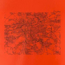 Mapy měst černobílé Praha