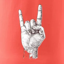 Rocková ruka kreslená