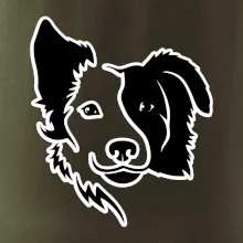 Border kólie obrys hlavy