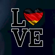 Love Německá vlajka Love Německá vlajka