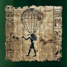 Egyptské hieroglyfy parašutista