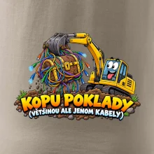 Bagrista kope poklady a kabely