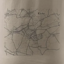 Černobílá mapa Kladno