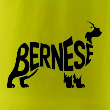 Bernese Mountain Dog nápis v těle