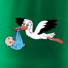 Čáp a miminko - kluk (Hana-creative)