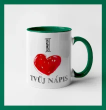 I love malované srdce - vlastní nápis