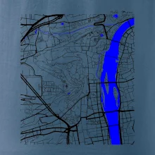 Praha Malá Strana - Mapa s vodními toky