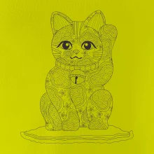 Kočka mávající mandala