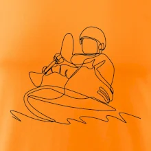 Kajak na vodě jedním tahem