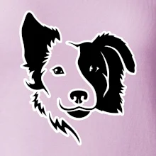 Border kólie obrys hlavy