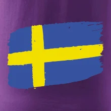 Švédsko vlajka štětkou