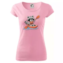 Mýval v kajaku kreslený