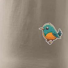 Ptáček kreslený na prsu