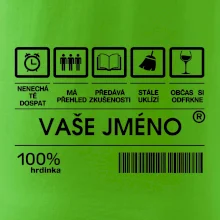 Vaše jméno - čárový kód