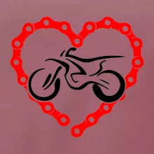 Moto srdce řetěz - enduro