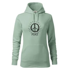 Peace symbol černobílý